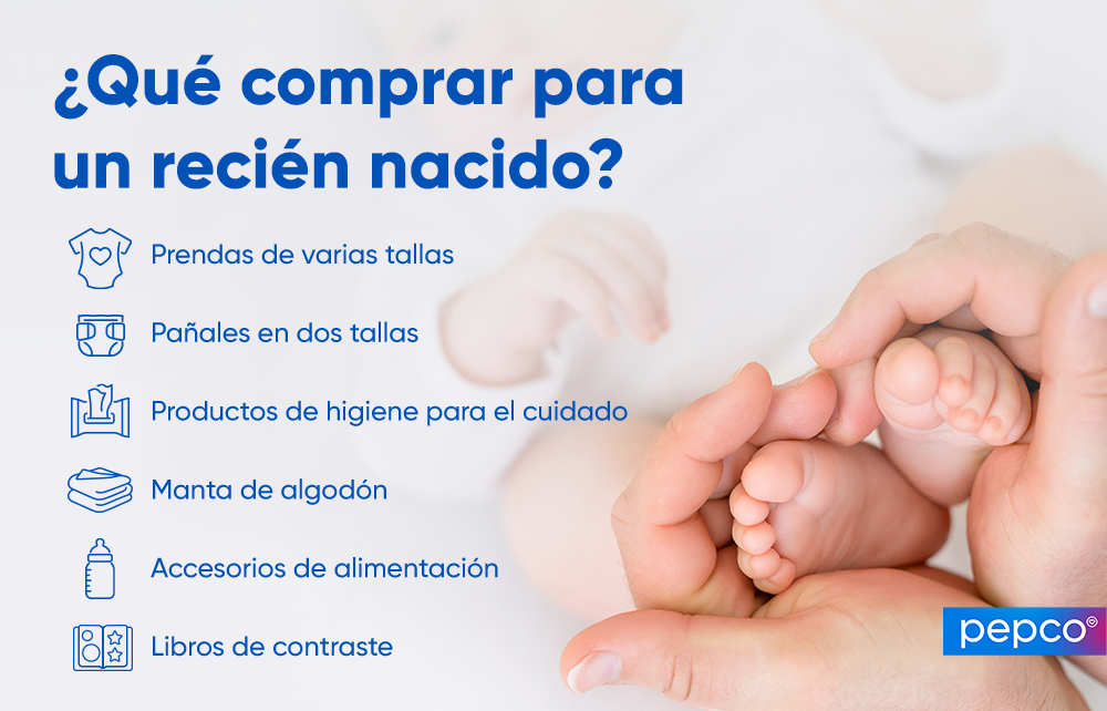 Infografía de Pepco «¿Qué comprar para tu recién nacido?»