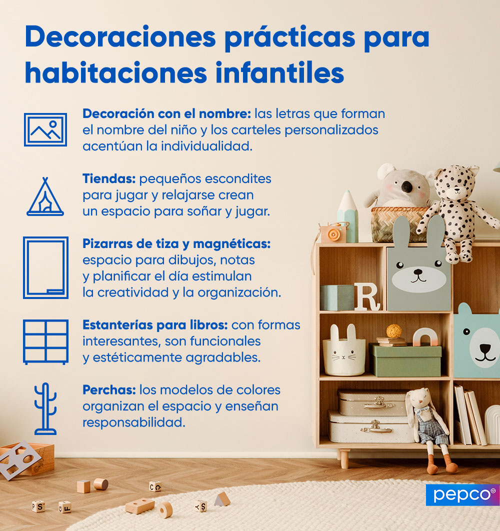 Infografía de Pepco sobre la decoración de habitaciones infantiles