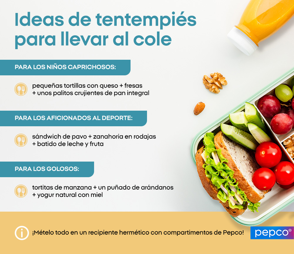 Ideas de tentempiés para llevar al cole 