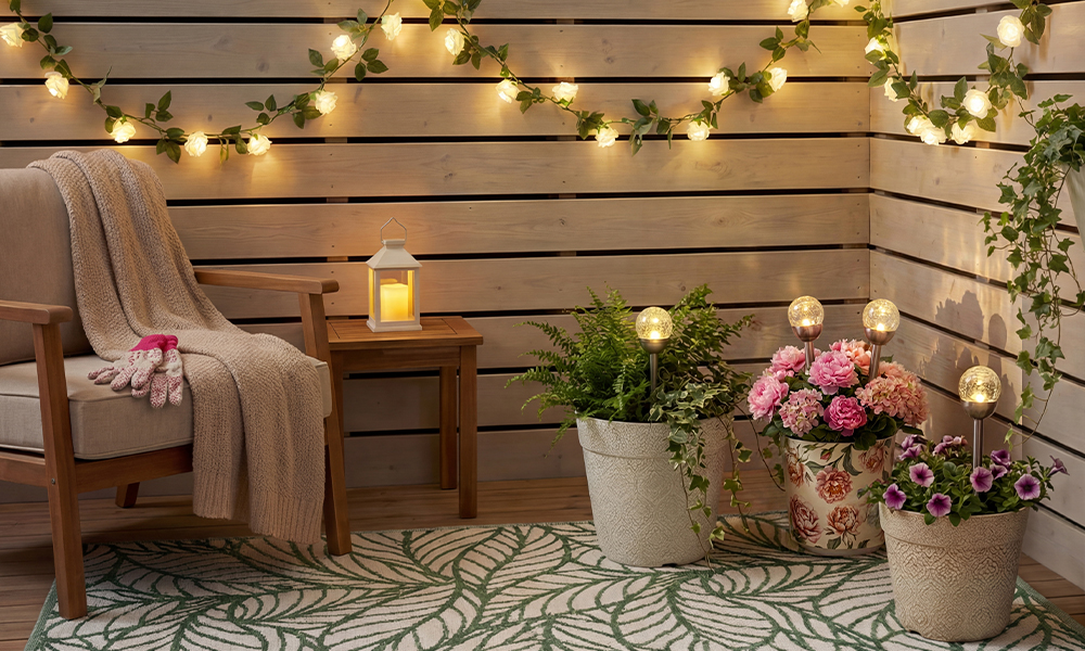 Rincón acogedor en la terraza